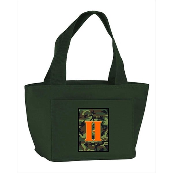 Beyondbasketball Monogram Letter H - Camo Green Insulated Cooler Lunch Bag BE2919740 - main